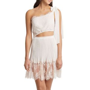 Rya Collection Womens Anniversary Lace Cutout Chemise Small Ivory/Beige NWT $148